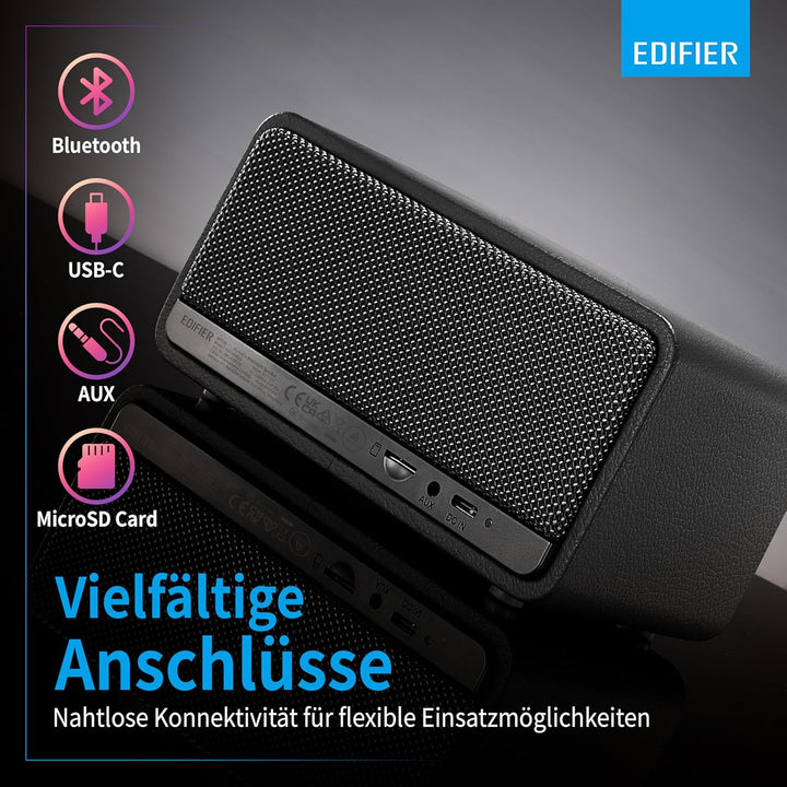 Edifier MP230 - Tragbarer Bluetooth-Lautsprecher im Retro-Design, kabellos. Wiedergabe über Bluetoot