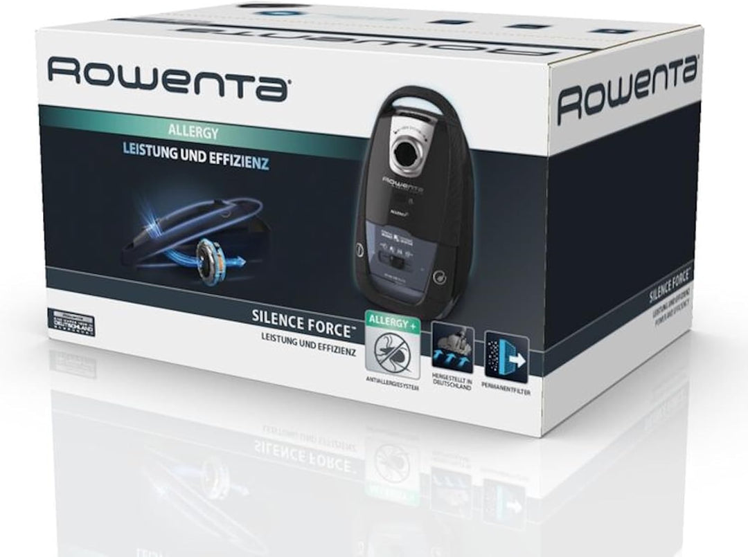 Rowenta RO7755 Silence Force Allergy+ Bodenstaubsauger mit Beutel | Effitech-Motor | 75 dB(A) | 4,5