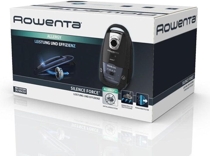 Rowenta RO7755 Silence Force Allergy+ Bodenstaubsauger mit Beutel | Effitech-Motor | 75 dB(A) | 4,5