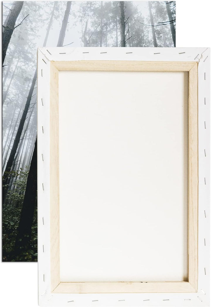 deyoli gigantischer Wald Format: 120x80 cm als Leinwandbild, Motiv fertig gerahmt auf Echtholzrahmen