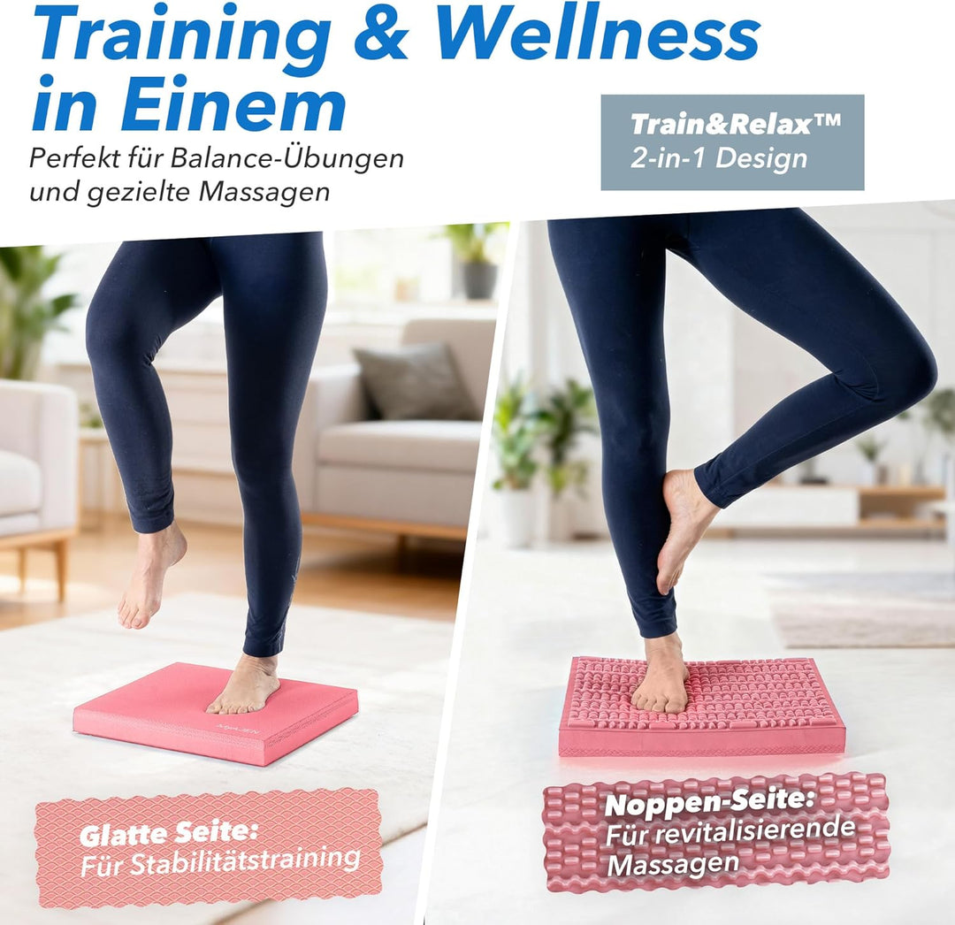 Balance Pad – 2-in-1 Balancekissen für Fitness, Yoga &amp; Core-Training – Rutschfestes Gleichgewichtski