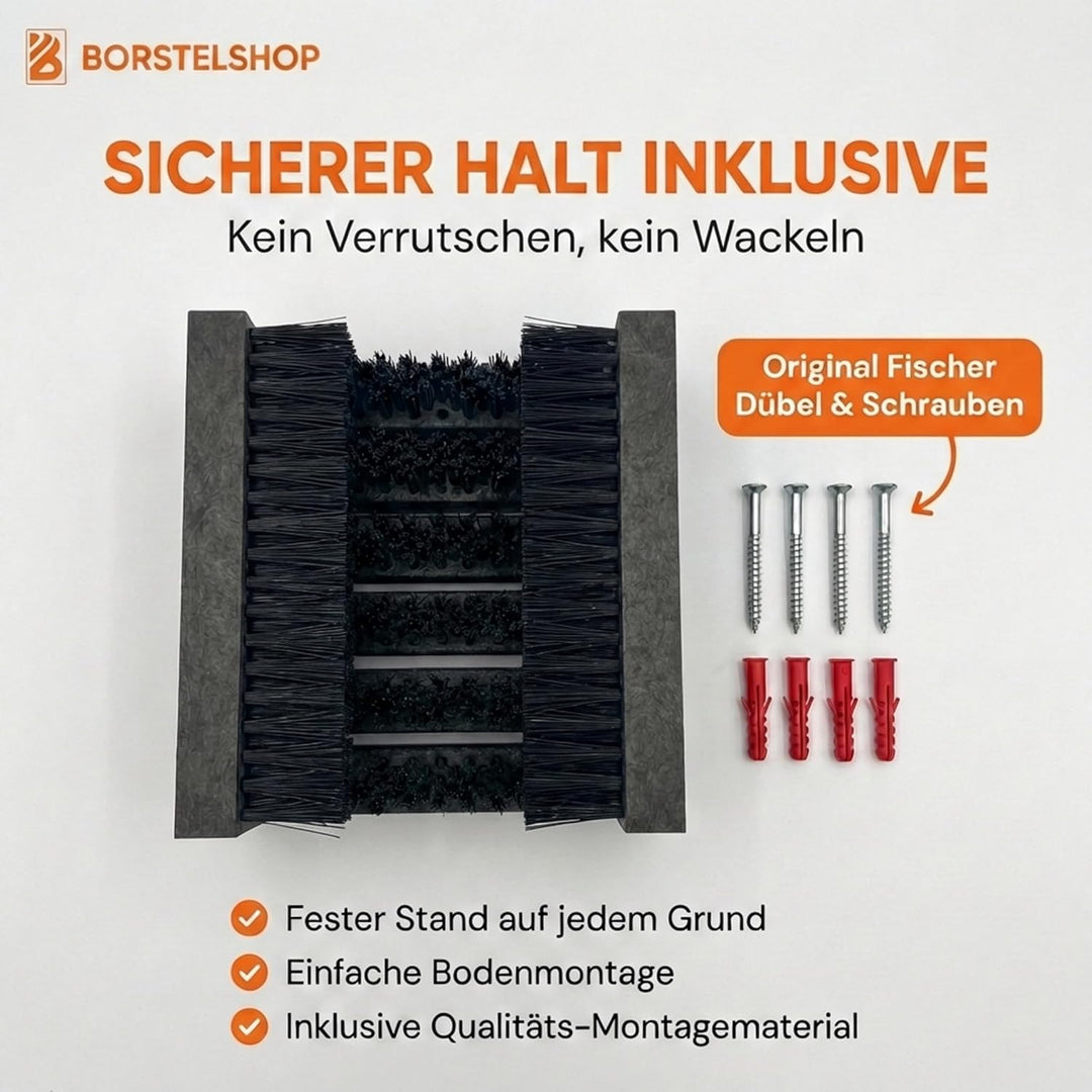Borstelshop Schuhabstreifer Kunststoff - Fussabtreter Aussenbereich - Fussabtreter Aussen - Robuster