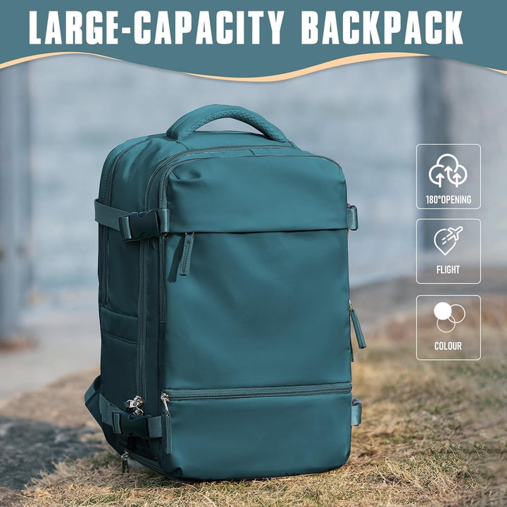 SZLX Grosser Reiserucksack Damen,Vakuum Rucksack mit Pumpe Ryanair Handgepäck 40x30x20 Herren, Wizza