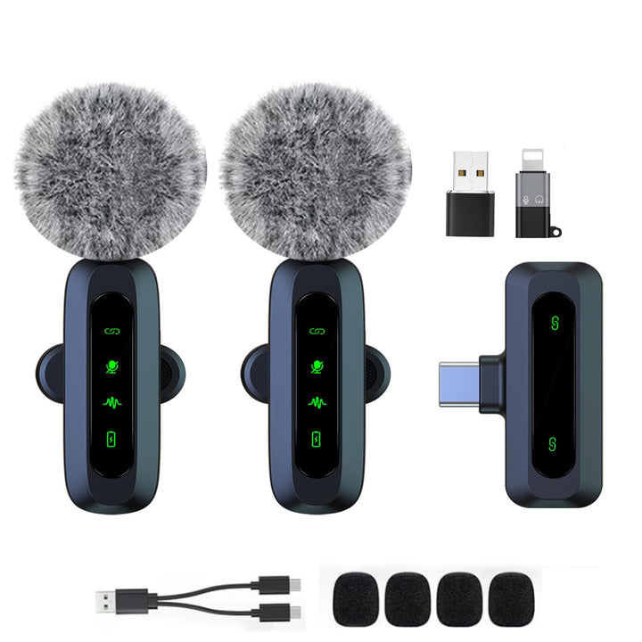 Mini-Lavalier-Mikrofon für Android und iPhone, iOS-Geräte, Rauschunterdrückung, Ansteckmikrofon für