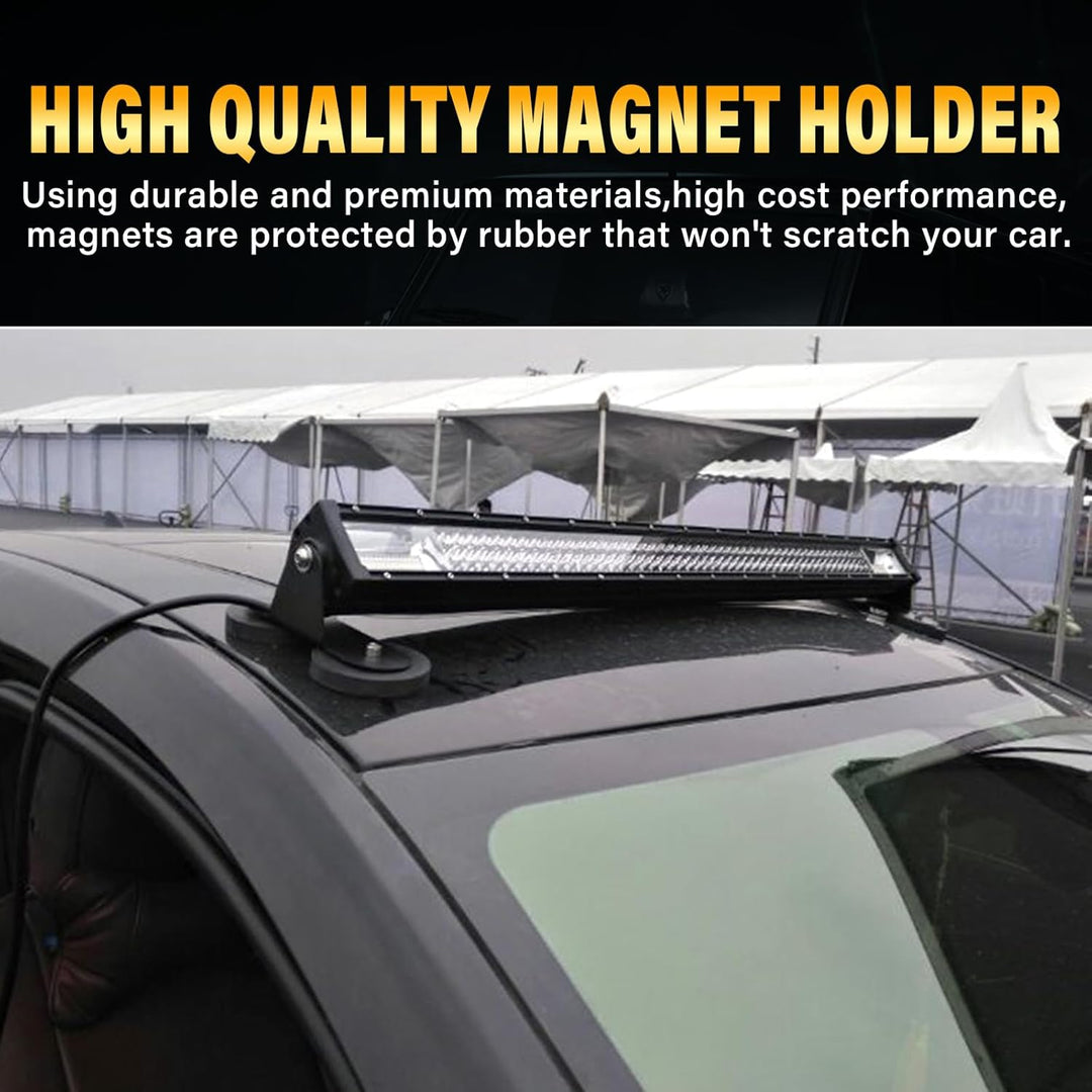 AUXTINGS 2pcs Magnetic Base LED-Lichtleiste Montagehalterungen Leistungsstarker Saugnapfhalter für d