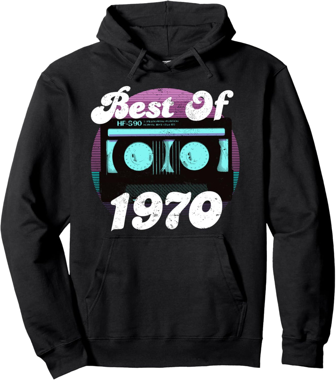 Best Of 1970 I 51. Geburtstag I Cassette Vintage 1970 Pullover Hoodie