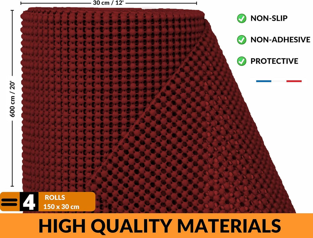 Schubladenmatte 30 x 600 cm| Antirutschmatte Schubladen, Eva-Material Zuschneidbar Schubladen Einlag
