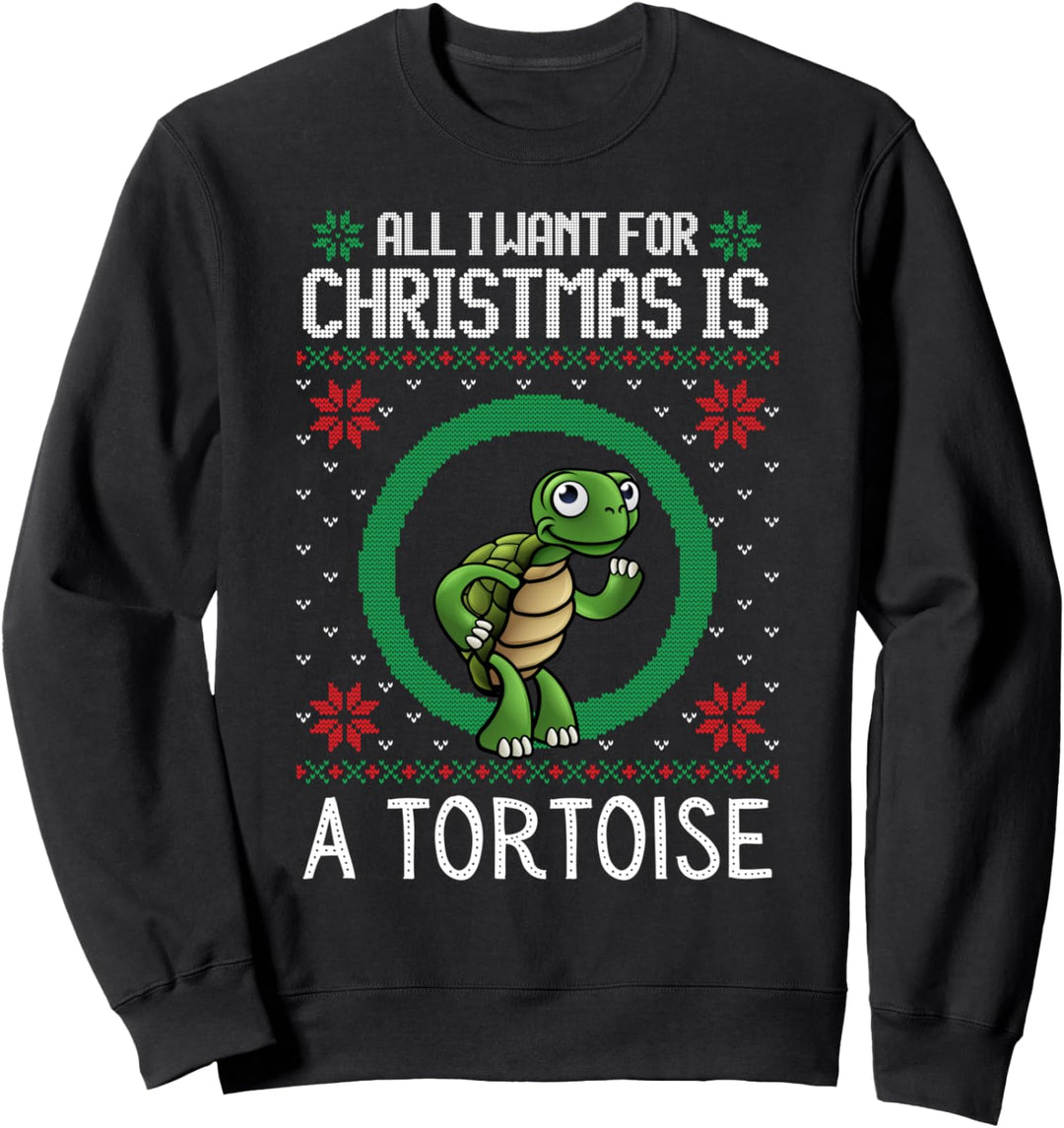 All I Want For Christmas Is A Tortoise Turtle Weihnachtspullover Sweatshirt