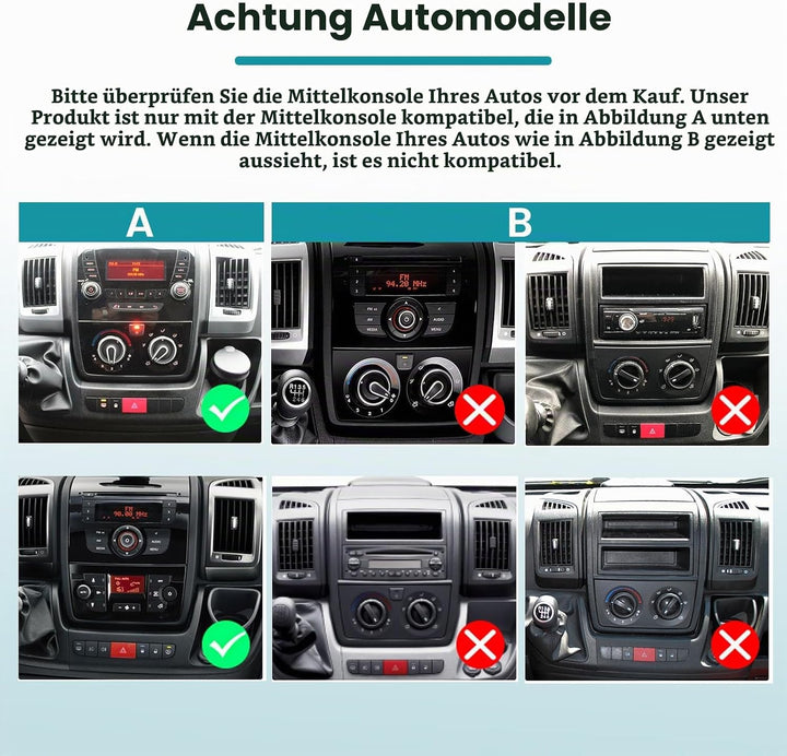 [2G+64G] Hikity Autoradio Für FIAT Ducato/Peugeot Boxer/Citroen Jumper 2006-2023 Android Wireless Ca