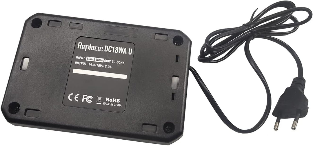 Aelcouth®Kompatibel Für Makita DC18WA Ladegerät 14,4V-18V G-Series Elektrowerkzeug 100V-240V 2.0A fü