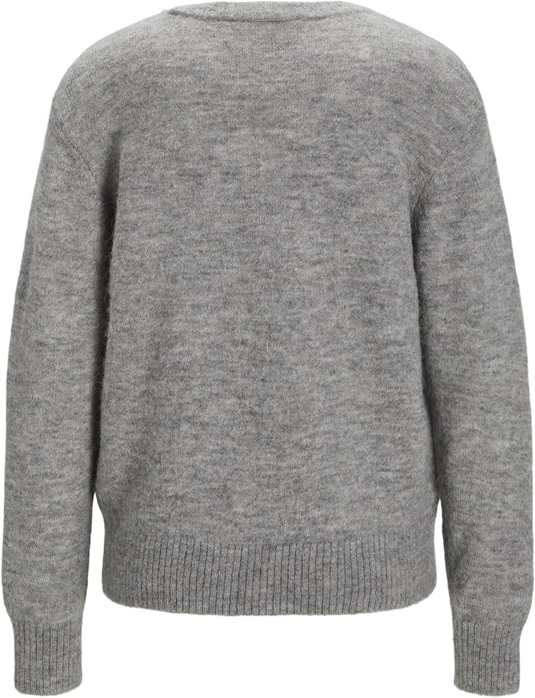 Jack & Jones Women's JJXX JXNANA LS Upgrade V-Neck Knit NOOS Pullover XL Grey Melange, XL Grey Melan