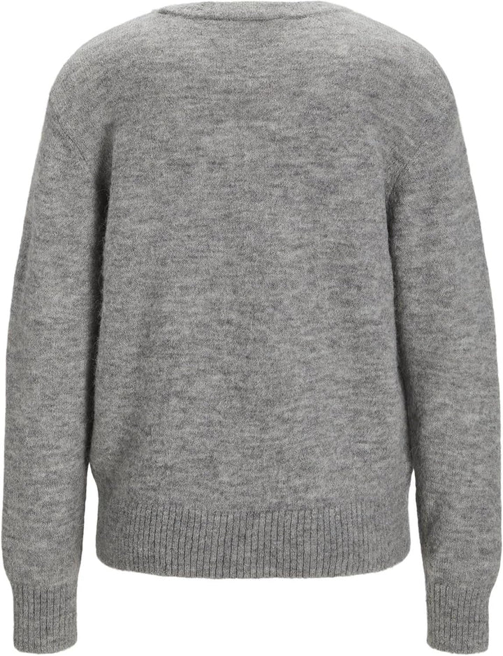 Jack & Jones Women's JJXX JXNANA LS Upgrade V-Neck Knit NOOS Pullover XL Grey Melange, XL Grey Melan