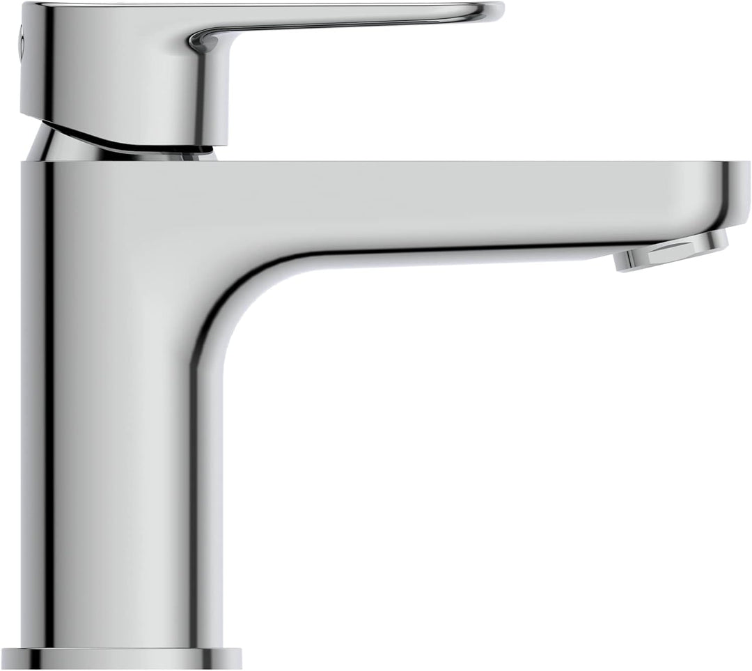 Ideal Standard BC697AA Cerafine O Waschtischarmatur mit Zugknopf-Ablaufgarnitur