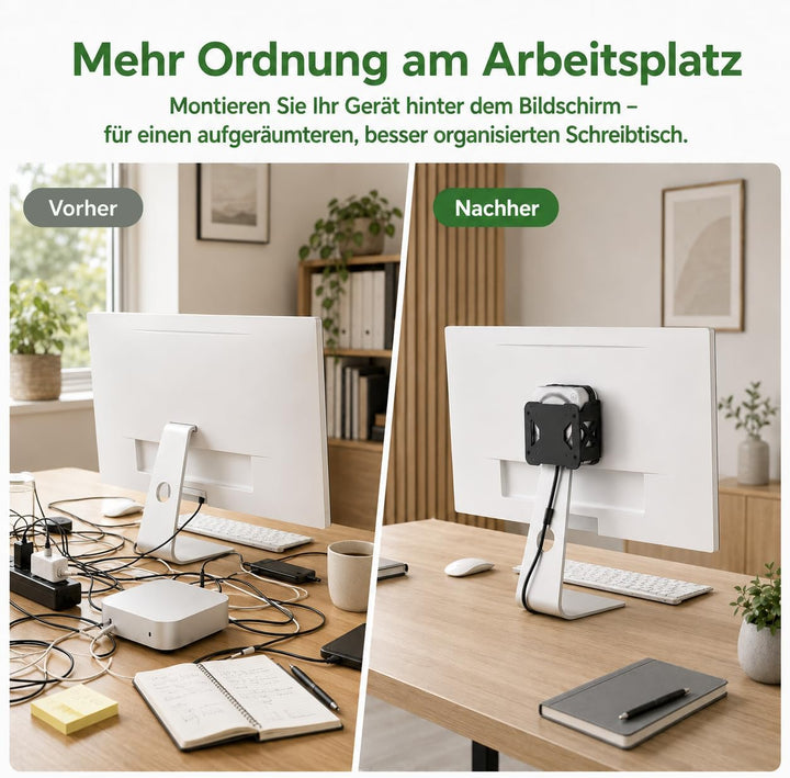 Yaotieci Metallhalterung für Mac mini M4/M4 Pro 2024 – 4 Montagearten
