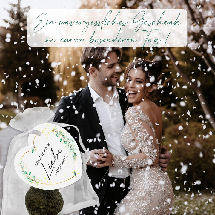 Gastgeschenke Hochzeit Blumensamen Samenbomben - Besonderes Hochzeitsgeschenk für Gäste als Give Awa