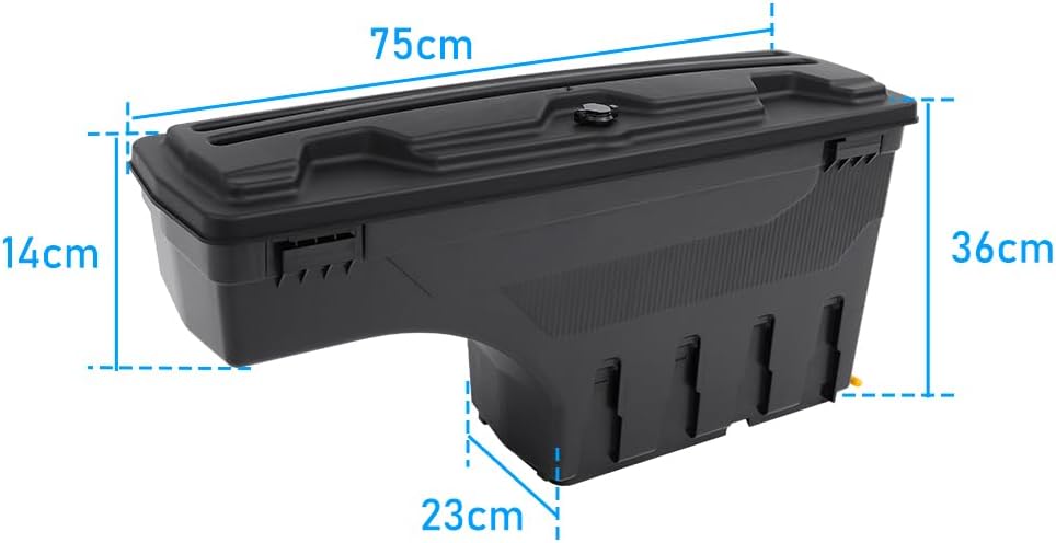 JHCHAN Werkzeugkasten Werkzeugaufbewahrung für Ford Ranger Raptor Wildtrak 2022-2025, ABS Wasserdich