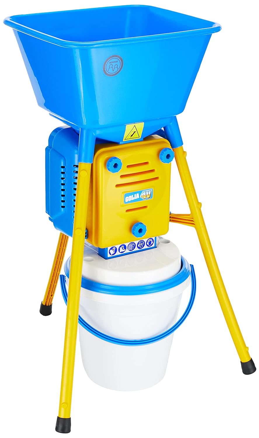 Kerbl 70321 Getreidemühle, 750 W & 70322 Eimer für Getreidemühle, 18 L Bundle mit Eimer