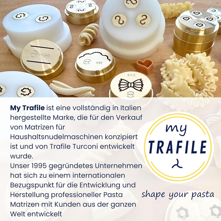 My Trafile – Matrize Linie Pro N°32 Tagliolini 3,5 mm aus POM mit professionellen Einsätzen, kompati