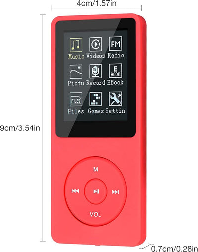 MP3-Player, MP3/MP4 digitaler Musik-Player, Lychee Upgrade, 8 GB, tragbarer HiFi-Sound, Musik-Player