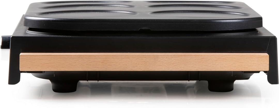 DOMO DO8717P Pancake-Platten Antihaftbeschichtung, Kontrollleuchte Schwarz