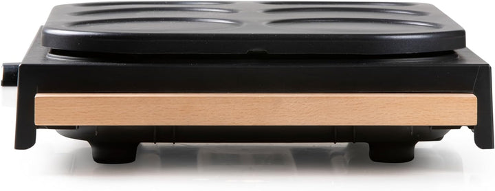 DOMO DO8717P Pancake-Platten Antihaftbeschichtung, Kontrollleuchte Schwarz