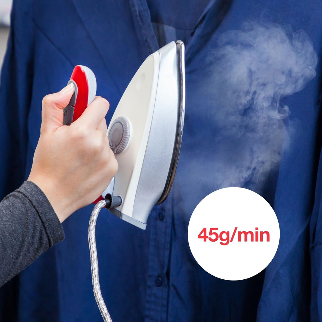 Solac PV1652 Viaggio Pro Reisebügeleisen, Keramik, grau 1100W | Klappbar, 1100W | Klappbar