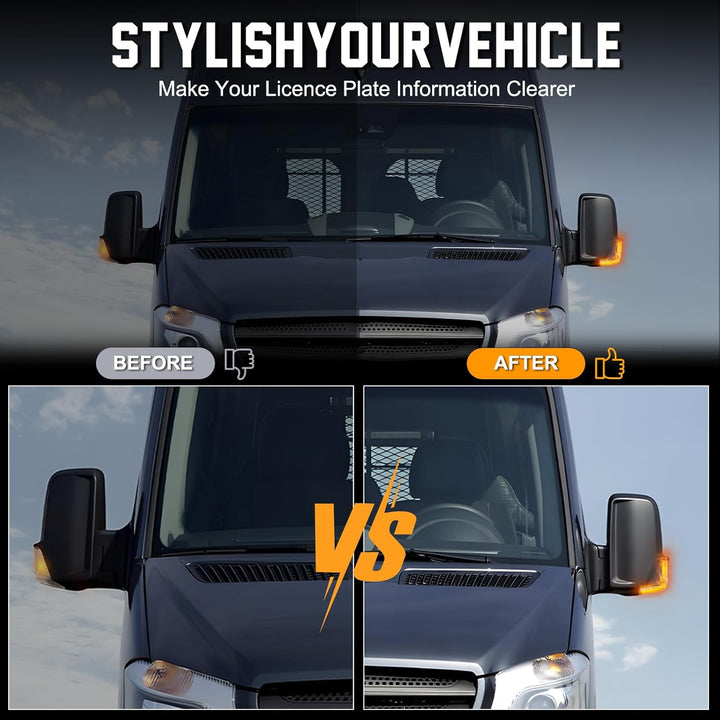 LED Spiegelblinker für Mercedes Benz Sprinter W906, LED Blinker Seitenblinker mit Canbus Fehlerfrei,