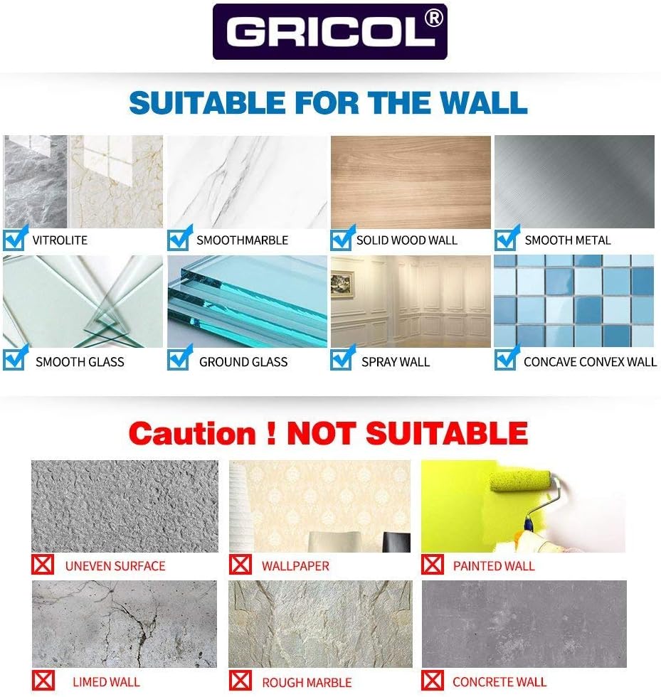 GRICOL Eckablage Duschkorb Duschregal ohne Bohren Duschablage Metall Mit 4 Haken Dusche Ablage Badre