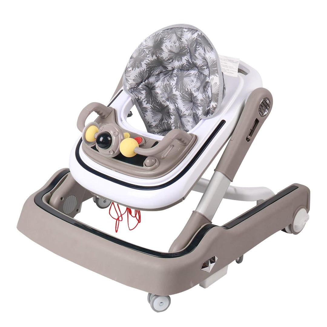 Baby Lauflernhilfe, Baby Walker Höhenverstellbar, Überrollsicherer Lauflernwagen mit Leisen 360°-Lau