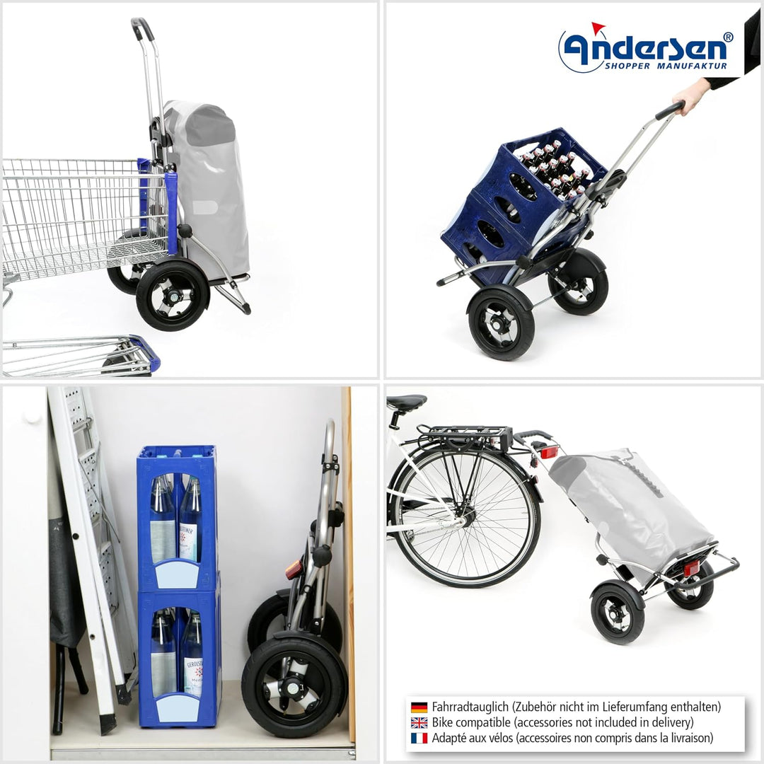 ANDERSEN Einkaufstrolley - Royal Shopper Plus Hydro 3.0 Petrol 62 L Bike, Einkaufsroller, Rucksack,