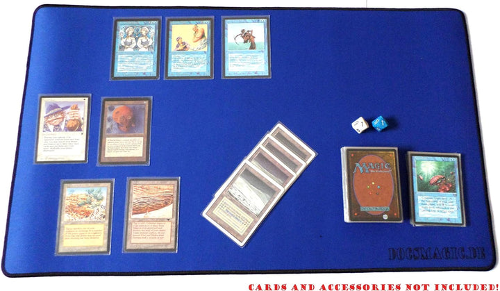 docsmagic.de 5 x Premium Playmat + Tube Big Transparent Blue - 60 x 34 cm - Spielmatte + Transportro