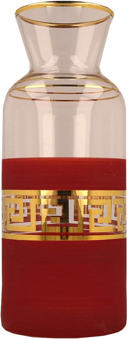 Ilm Verlag Zamzam Set aus Glas mit edlem Design (Bordeauxrot), Bordeauxrot
