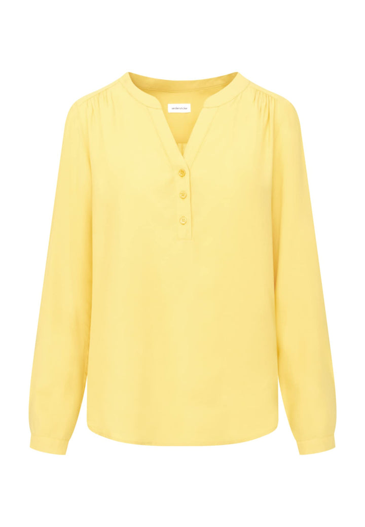 Seidensticker Damen Regular Fit Langarm Bluse 34 Gelb, 34 Gelb