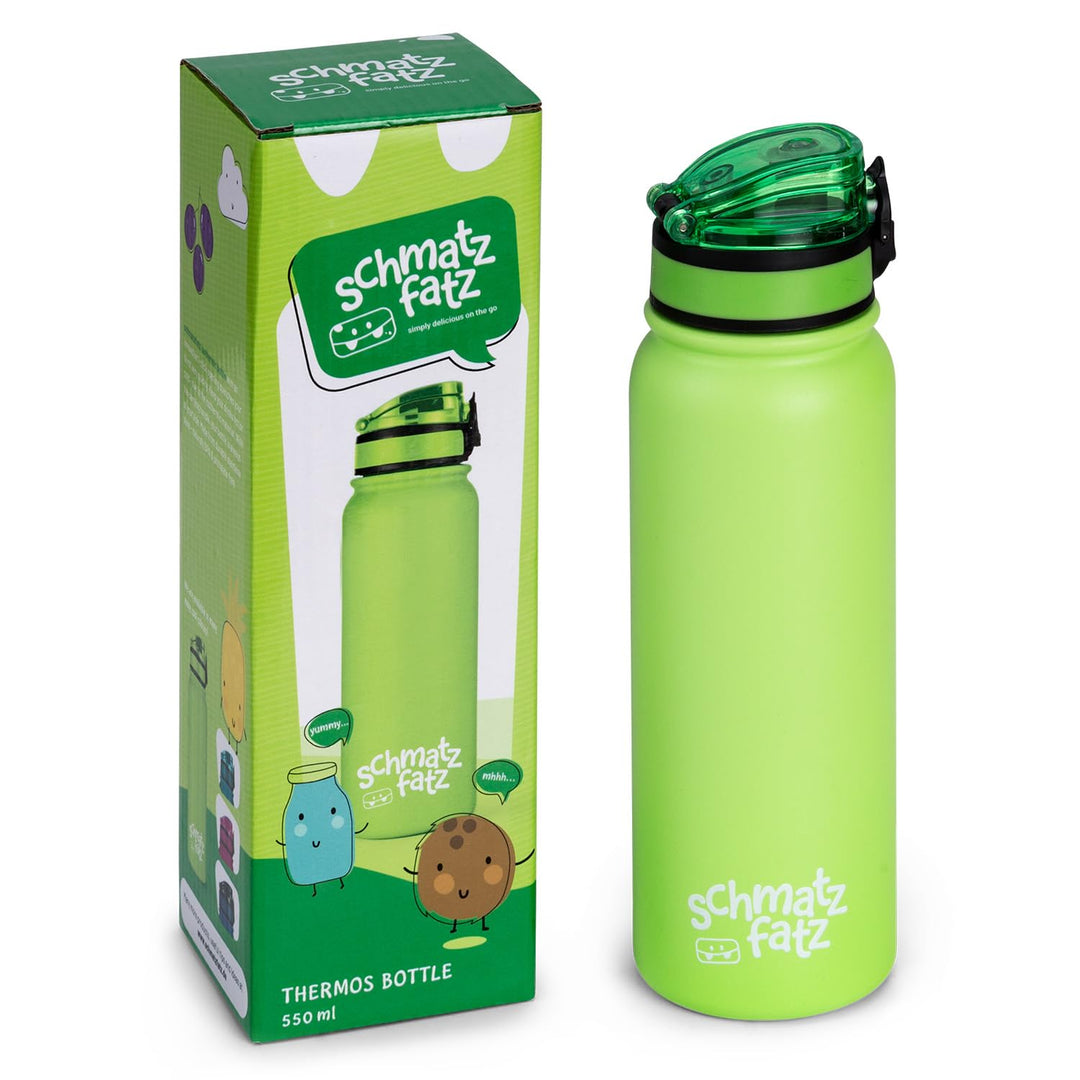 schmatzfatz Thermosflasche, Trinkflasche Kinder Auslaufsicher, 550ml Edelstahl-Trinkflasche Thermo f