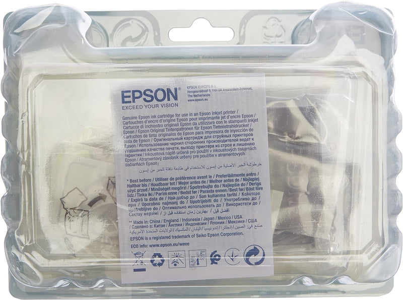 Epson Original-Tinte 202 Multipack mit 5 Schwarz, Gelb, Cyan, Magenta, Photo, Schwarz, Originalverpa