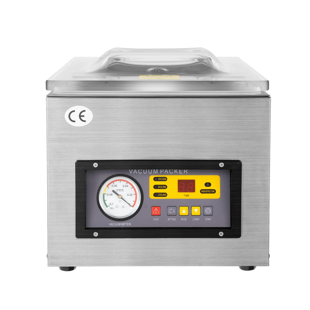 Kammervakuumierer, 120W Industriell Vakuumierer, Tisch Vakuumiergerät, Lebensmittel Vakuumierbeutel,