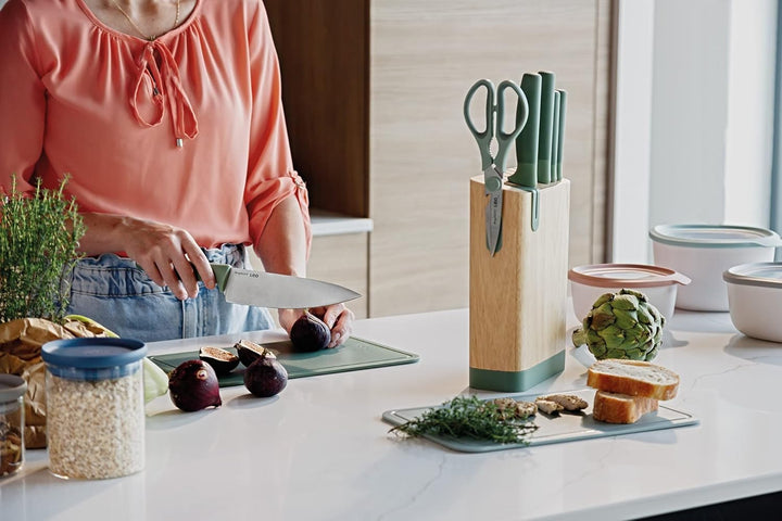 BergHOFF Leo Balance Messerblock mit Messer - 6-teilig Messerset mit Block - Küchenmesserset - Küche