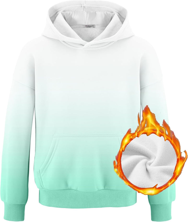 Arshiner Mädchen Kapuzenpullover Warm Fleece Kinder Hoodie Winter Pullover mit Tasche Sweatshirt für