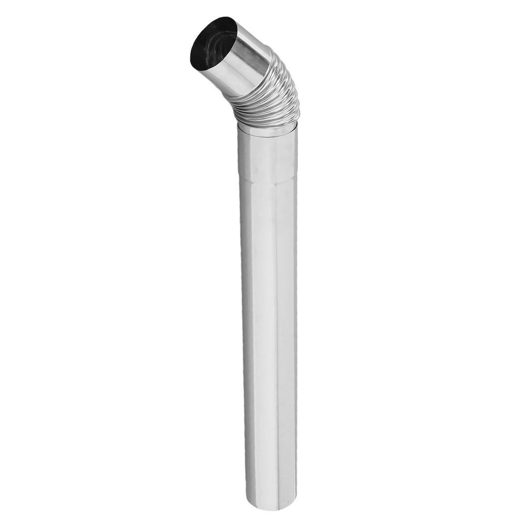Cabilock Edelstahl Kaminrohr Set, 50X6cm Geradem Rohr und 45° Winkelrohr für Zeltofen und Camping He