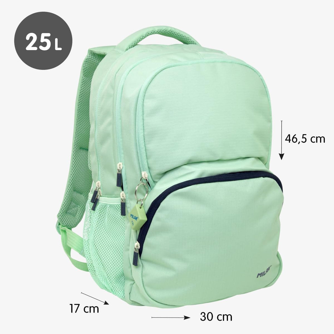 MILAN Rucksack 4 Reissverschlüsse (25L) Serie 1918, grün