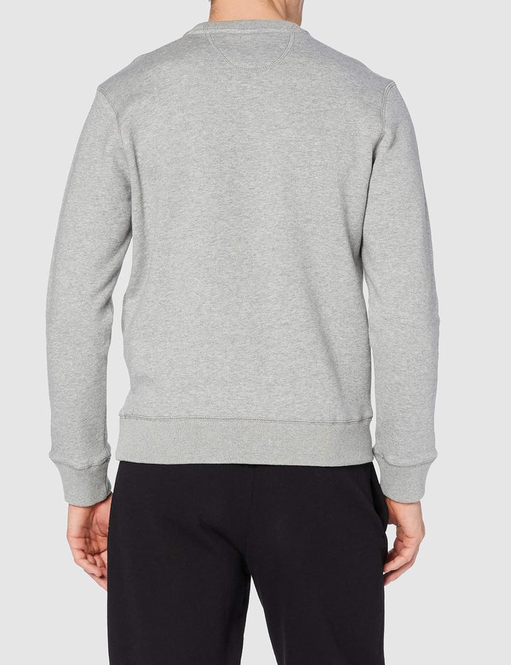 Schott NYC Herren Swcrew Sweatshirt, M Grau (Heat.grey Heat.grey)