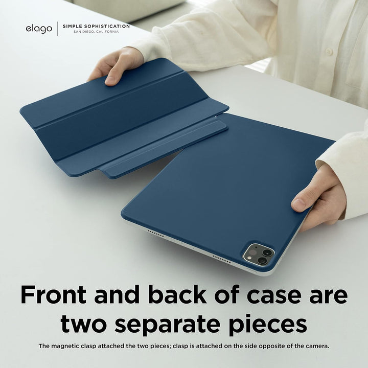 elago Magnetische Folio Hülle Kompatibel mit iPad A16, 10. Generation [10,9"] - Rückwand Kann an Met