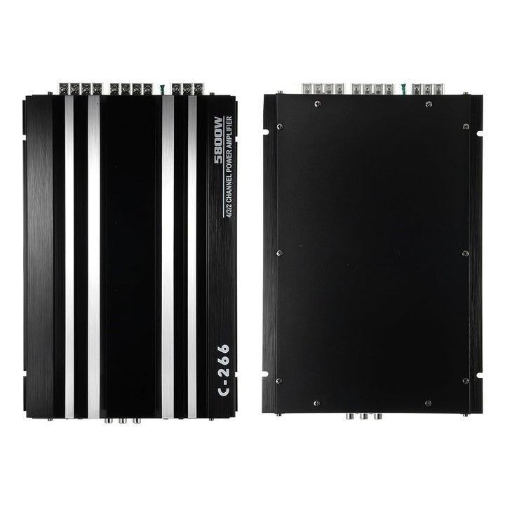 Shkalacar 4 Kanal Car Audio Verstärker, 5800W 12V Hochleistungsverstärker mit mehreren Kühllöchern,