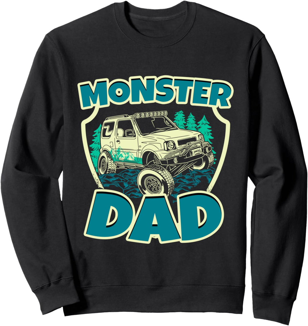 Vintage Monster Truck Dad Gifts Best Themed Fathers Day Gift Sweatshirt