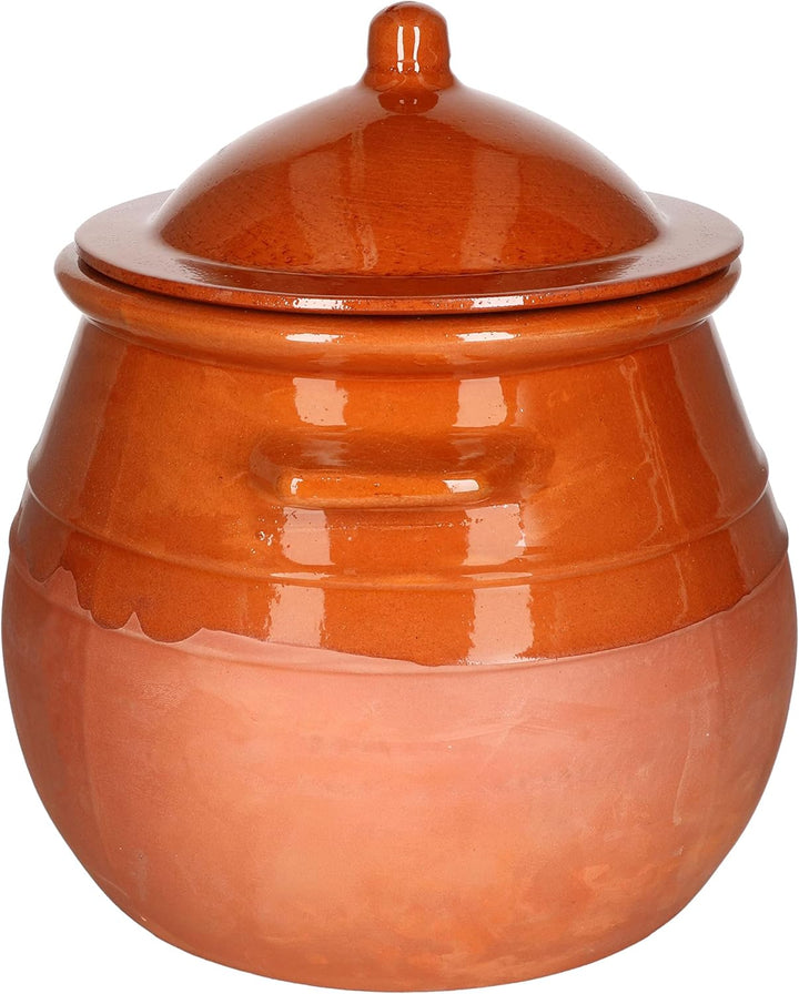 MamboCat Tontopf mit Deckel I 7 Liter I Stewpot, Eintopf, Suppentopf, Kochtopf I Mediterran I Unikat