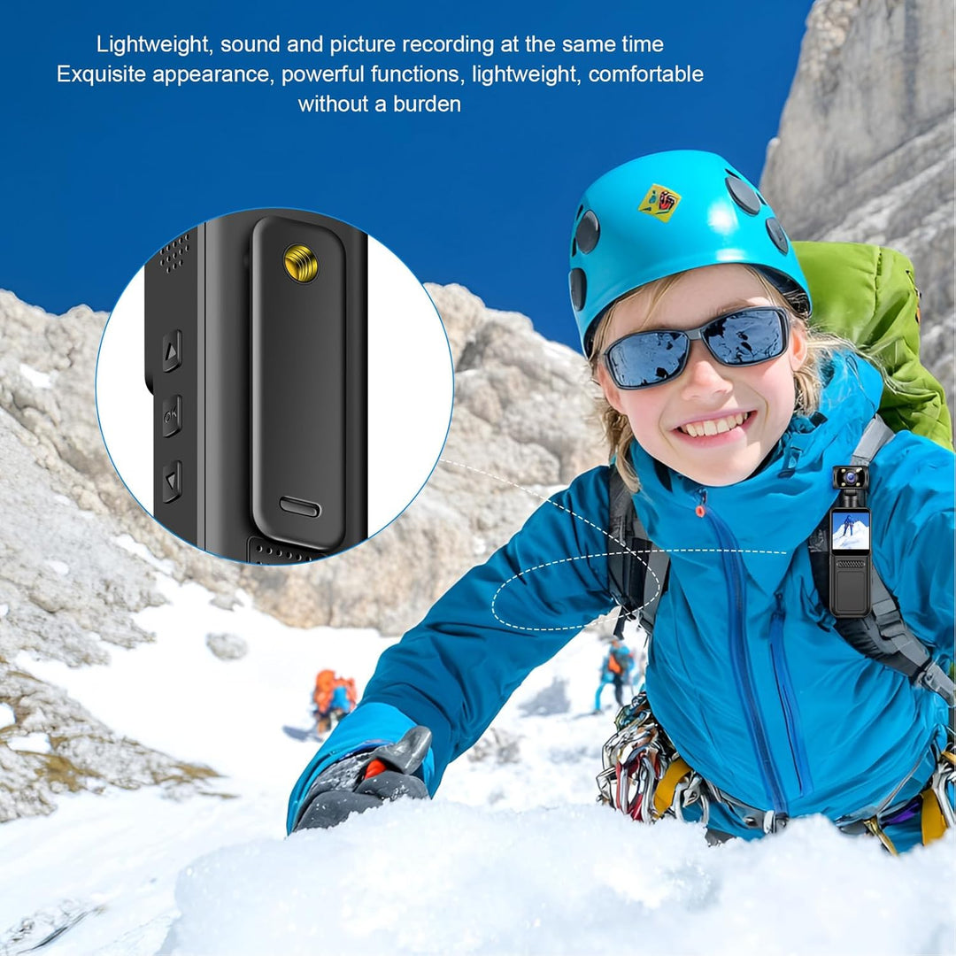 Tosuny 4K 40MP WiFi Action Kamera, Handheld Video Camcorder mit 1,3" HD Bildschirm, 180° Drehendes O