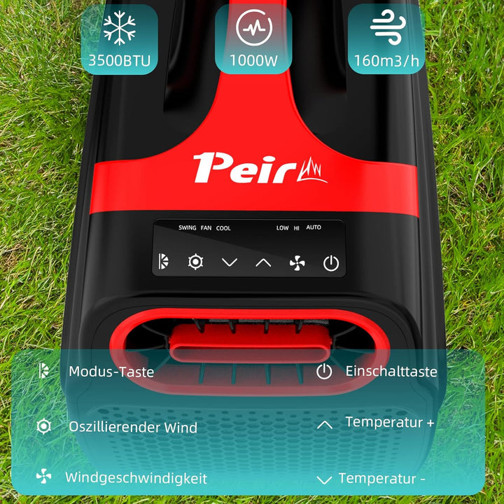 Mobile Klimaanlage mit 3500BTU, Schnelle Kühlung 3 in 1 Luftkühler mit Abluftschlauch - Kühlung, Ven