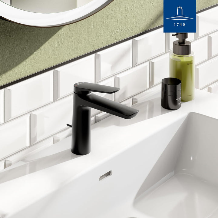 Villeroy & Boch Oasis Waschtischarmatur mit Zugstange - Wasserhahn Bad mit Keramikkartusche - Waschb