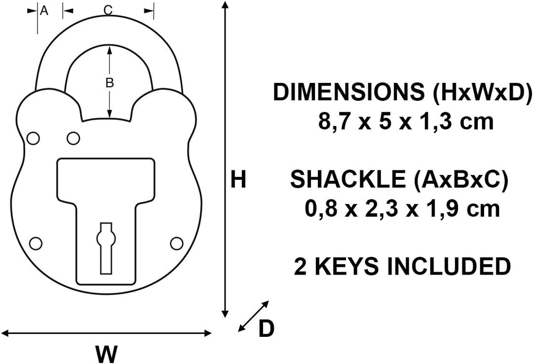 MASTER LOCK 2750EURD RETRO VORHM-DNGESCHLOSS 51MM STAHL BM-GEL 8MM