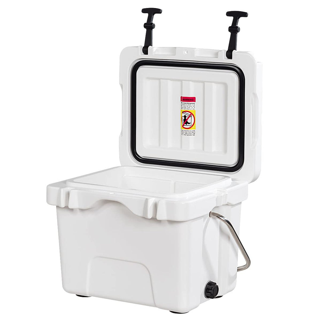 GYMAX Tragbare Kühlbox 15L, Thermobox mit rutschfesten Füssen, Speisenwärmer 45 x 34 x 33 cm, Isolie